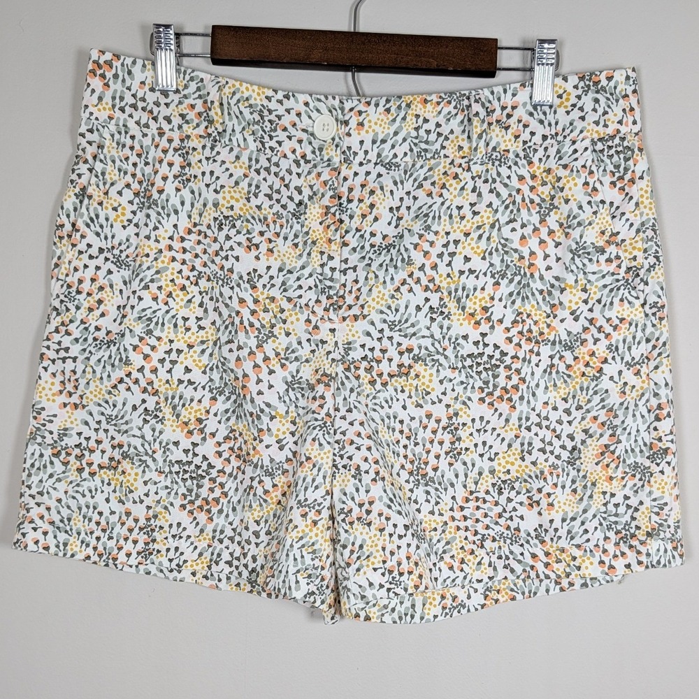 Loft Womens 6 Inch Shorts Size 10 Floral 100% Cotton Multi-Color Beach Costal